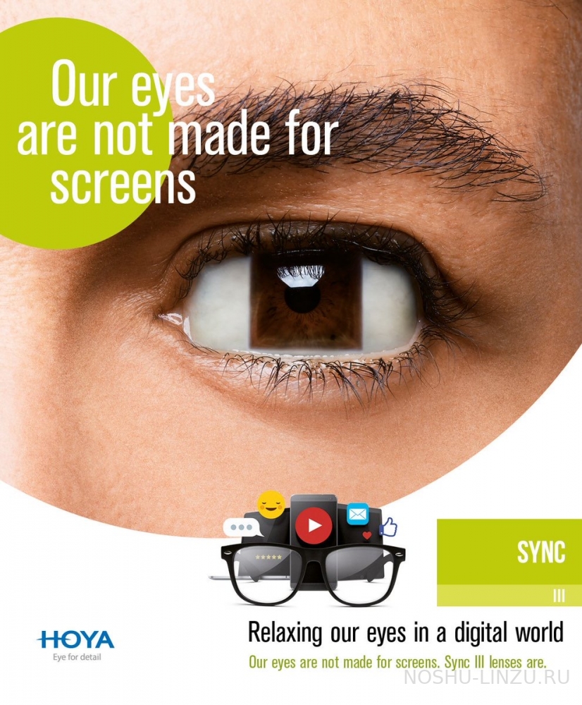 Линза полимерная Hoya 1.5 SYNC III Hi-Vision LongLife Blue Control