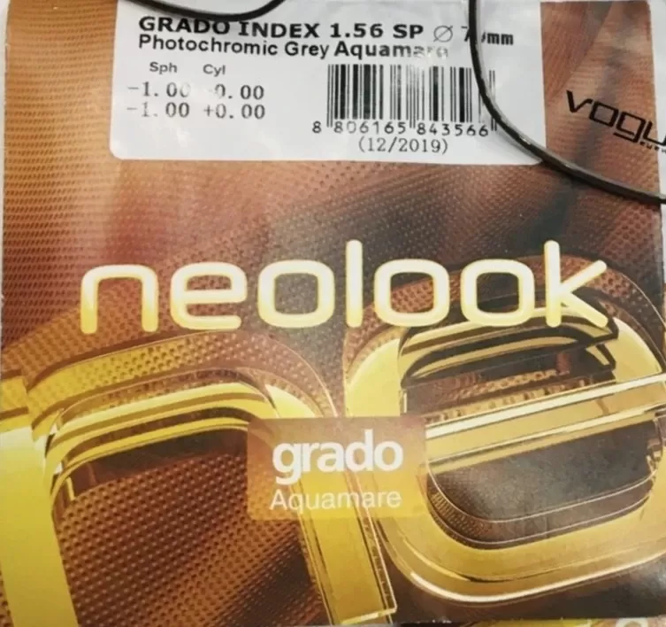    Neolook Lenses Grado 1.56 SP Photochromic Aquamare