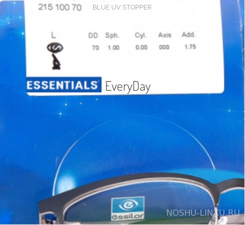    Essilor Orma 1.5 Essentials Everyday Blue UV Stopper