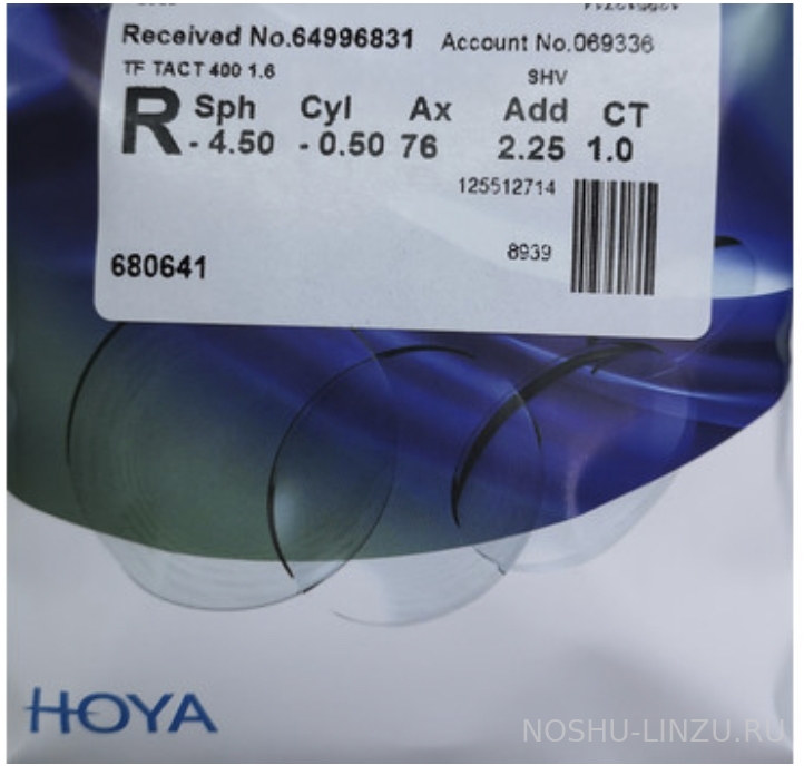    Hoya 1.5 WorkStyle Business 200/400 TrueForm Hi-Vision Aqua