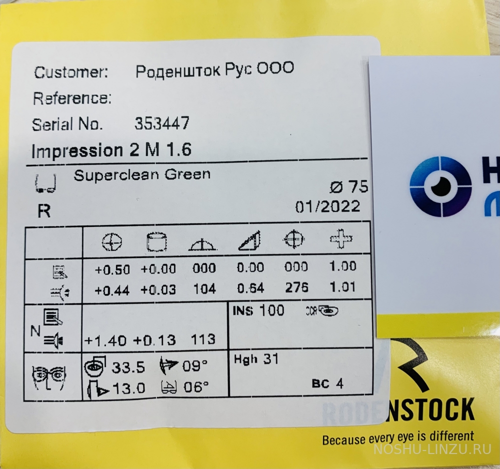    Rodenstock 1.5 Impression 2 L/M/XS/Variable 