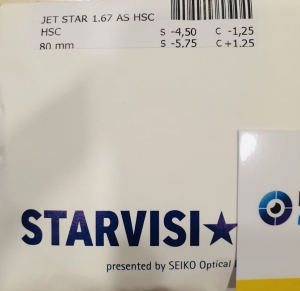 Полимерная очковая линза Starvision Jet Star 1.67 AS HSC by Seiko